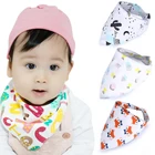 Детские нагрудники, хлопковые детские нагрудники для кормления, тканевые нагрудники с мультяшным принтом, двусторонний нагрудник