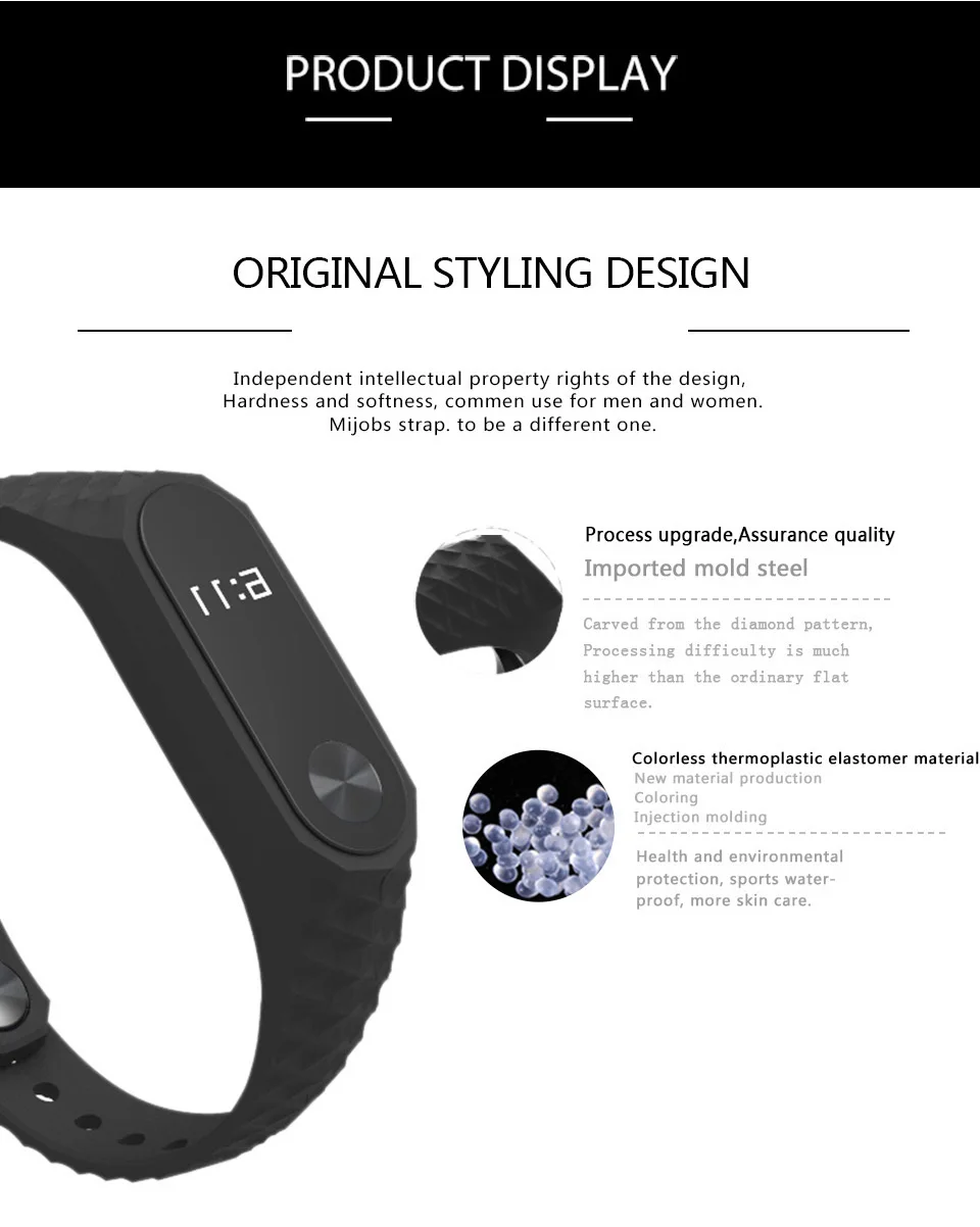 Mi jobs mi band 2 ремешок для Xiaomi mi Band 2 ремешок Aurora силиконовый ремешок для mi band 2 сменные браслеты