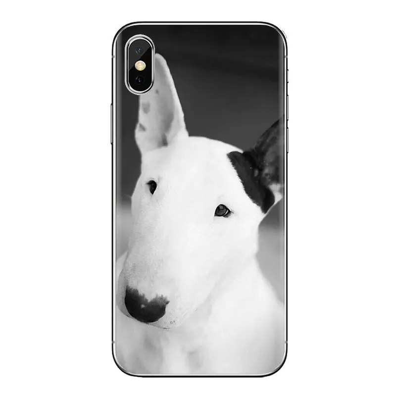 Бультерьера собаки прозрачный мешок TPU чехол для iPhone XS Max XR X 4 4S 5 5S 5C SE 6 6S 7 8 плюс