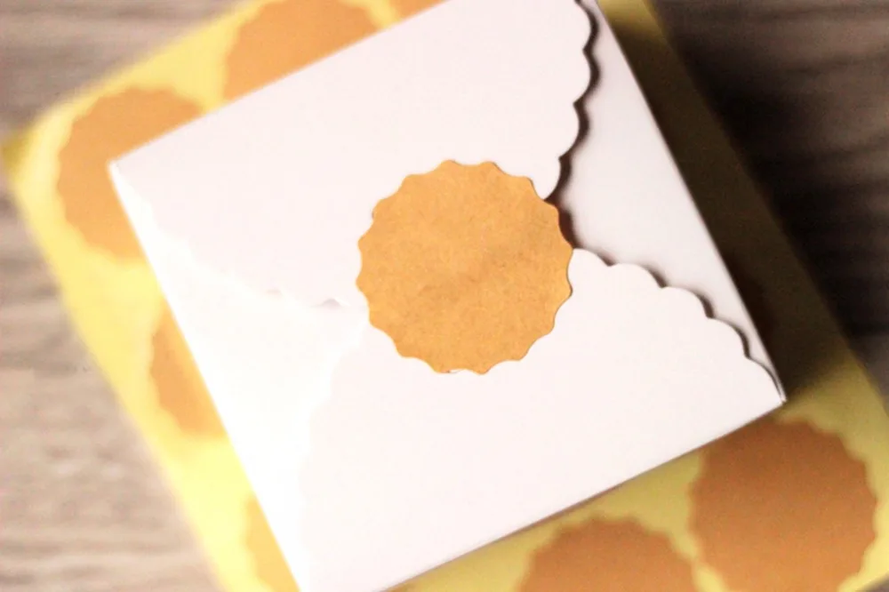 Наклейки из крафт-бумаги с пустыми цветами наклейка этикеткой для свадебных