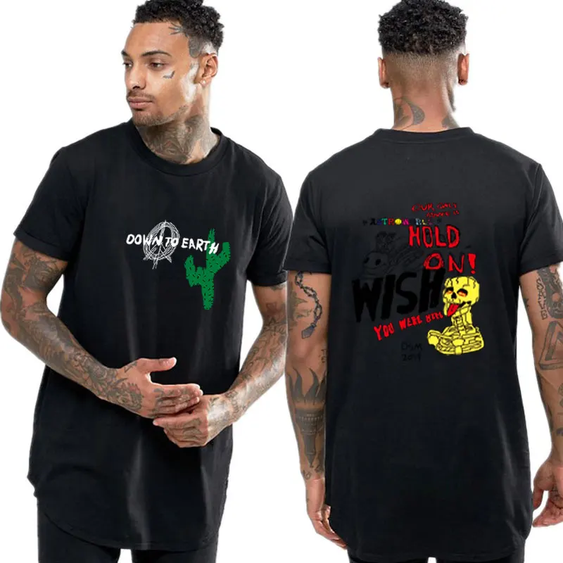 

2020 newly expanded round hem shirt T-shirt 19SS Cactus Travis Scott Sicko T-shirt hip-hop streetwear T-shirt men
