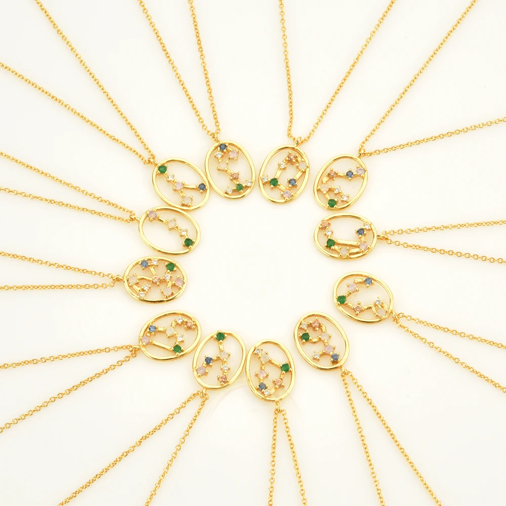 Андивен 100% 925 Серебряный Летний Подвеска Для Цепочки Девушек Радужные CZ Ювелирные Изделия Подарок По Зодиаку Длинная Цепочка Летнее 12 знаков Зодиака Рыбы Дева.