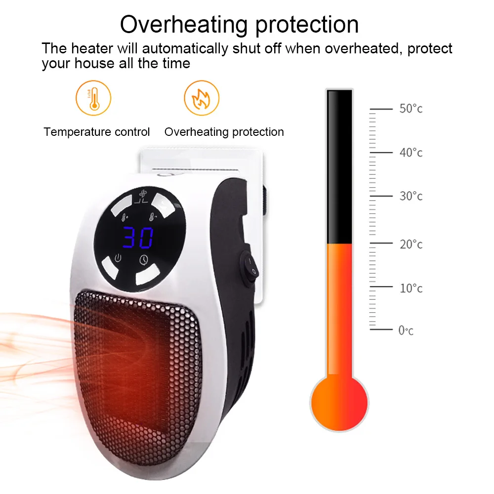 Портативный электрический обогреватель 220 В 500 Вт | Бытовая техника