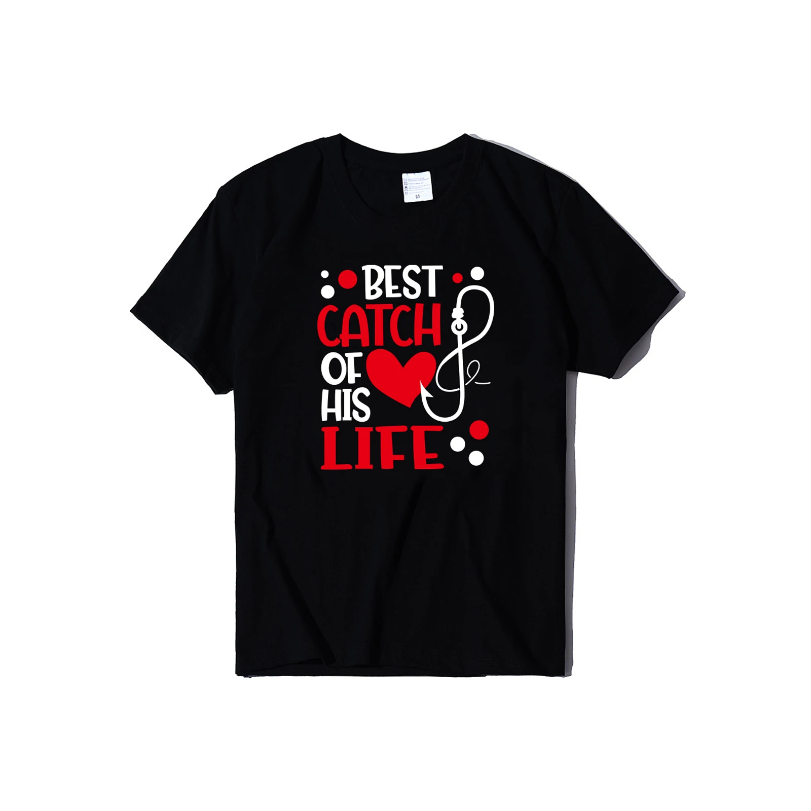 

Summer casual short sleeve round neck Couples T-Shirts Letter Graphic Print Matching Valentine's Day Tops for Women Men
