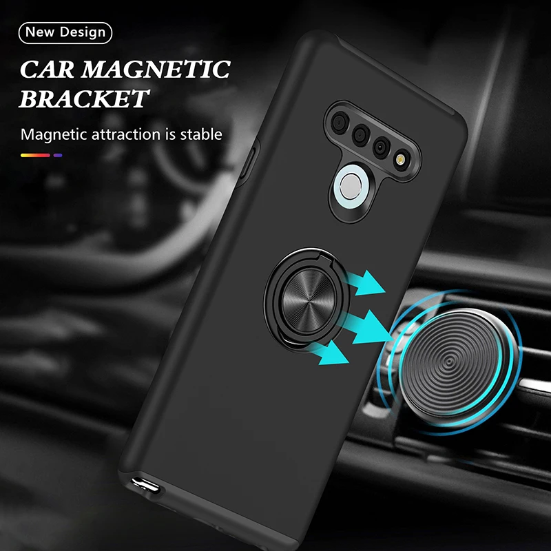 

Case for LG Stylo 6 7 4G Stylo 7 5G Case Shockproof Armor Magnetic Car Ring Holder Cover for LG K51S K41S K52 K53 Aristo 6