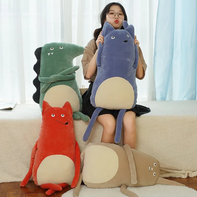60 см мягкие забавные животные волк & Кролик лиса Крокодил плюшевая игрушка