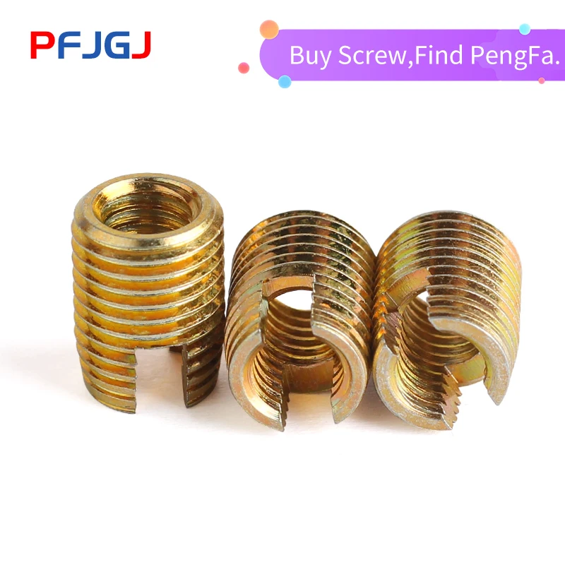 

Peng Fa Screw sleeve 302 color plated self tapping screw sleeve slotted thread sleeve protector M2-M16 series