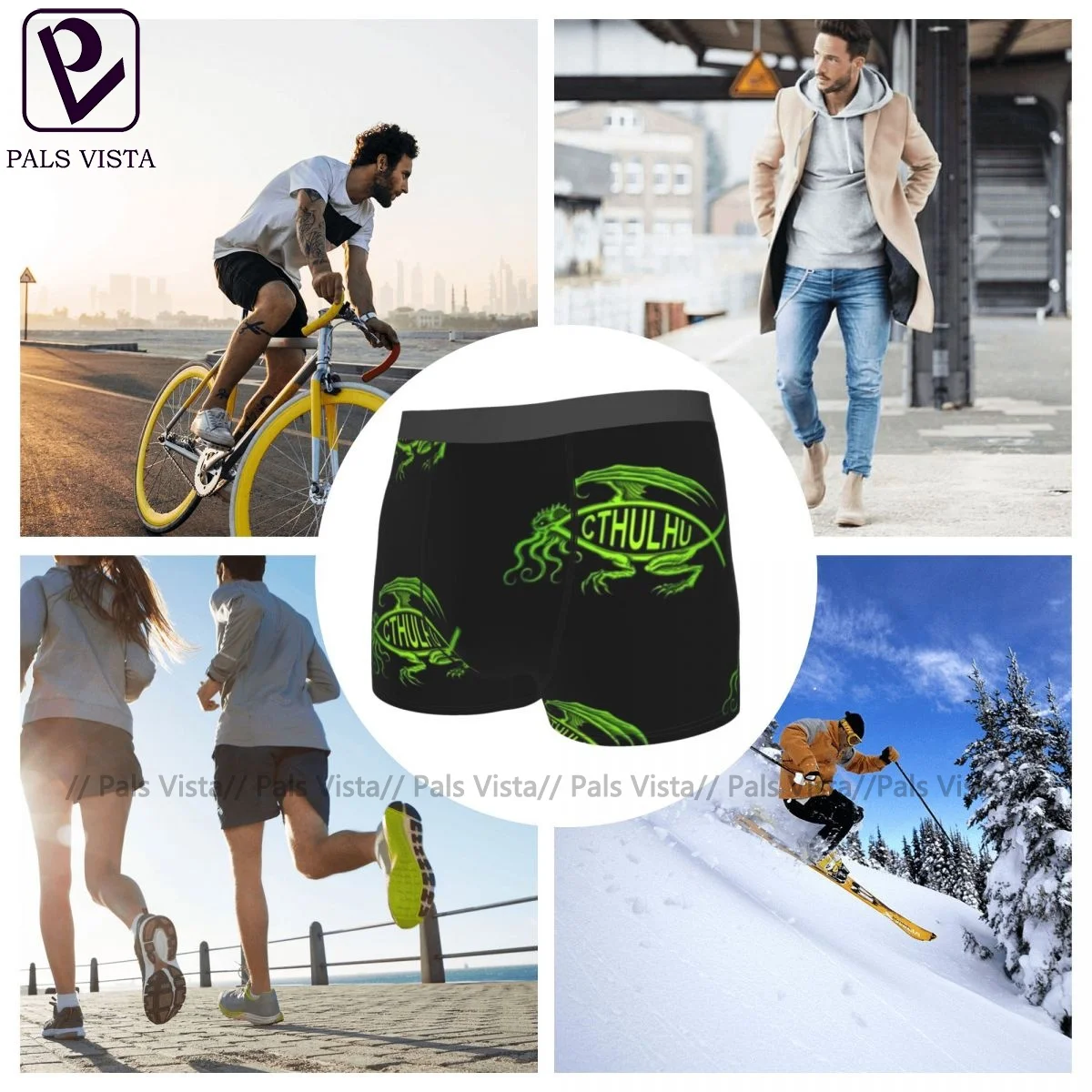 

Cthulhu Underwear Design Polyester Pouch Trunk Trenky Males Funny Boxer Brief