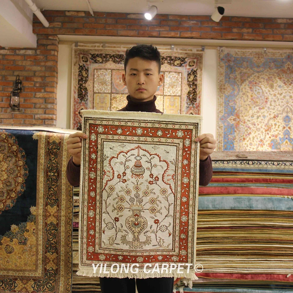 YILONG 1 5 'x 2' маленький шелковый коврик ручной работы красный ковер домашний