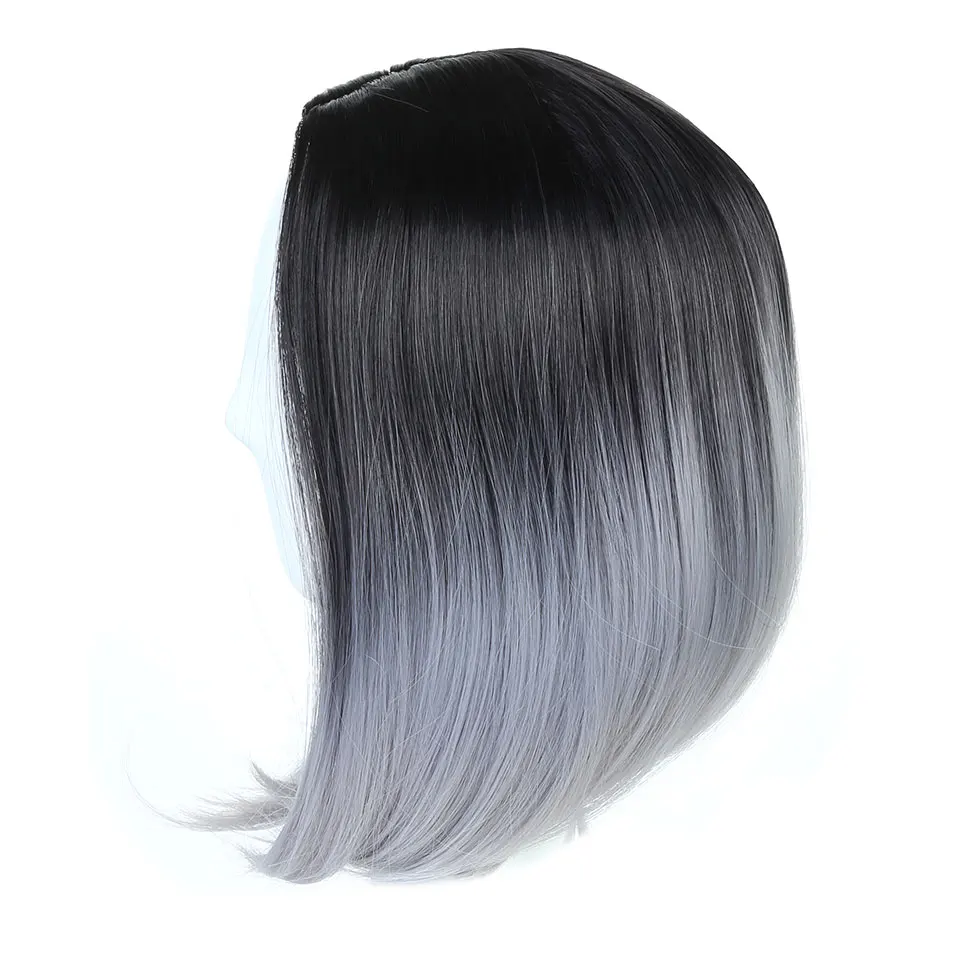 Женские парики короткие прямые волосы HiDoLA в стиле боб с реалистичным плотным синтетическим волосом, устойчивым к высокой температуре, черный, коричневый, блондин.