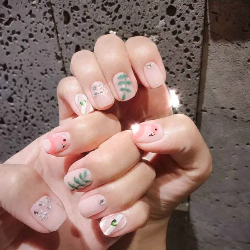 14tips/комплект полное покрытие наклейки для ногтей Обертывания милый Летнее