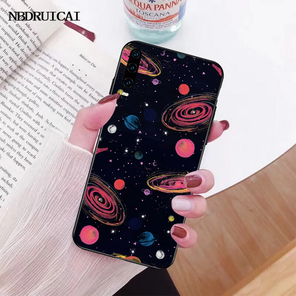 NBDRUICAI Universe Space Soft Silicone Black Phone Case For Huawei NOVA 2 PLUS 2s 2i 3i 3E 4E 5 5I PRO | Мобильные телефоны и