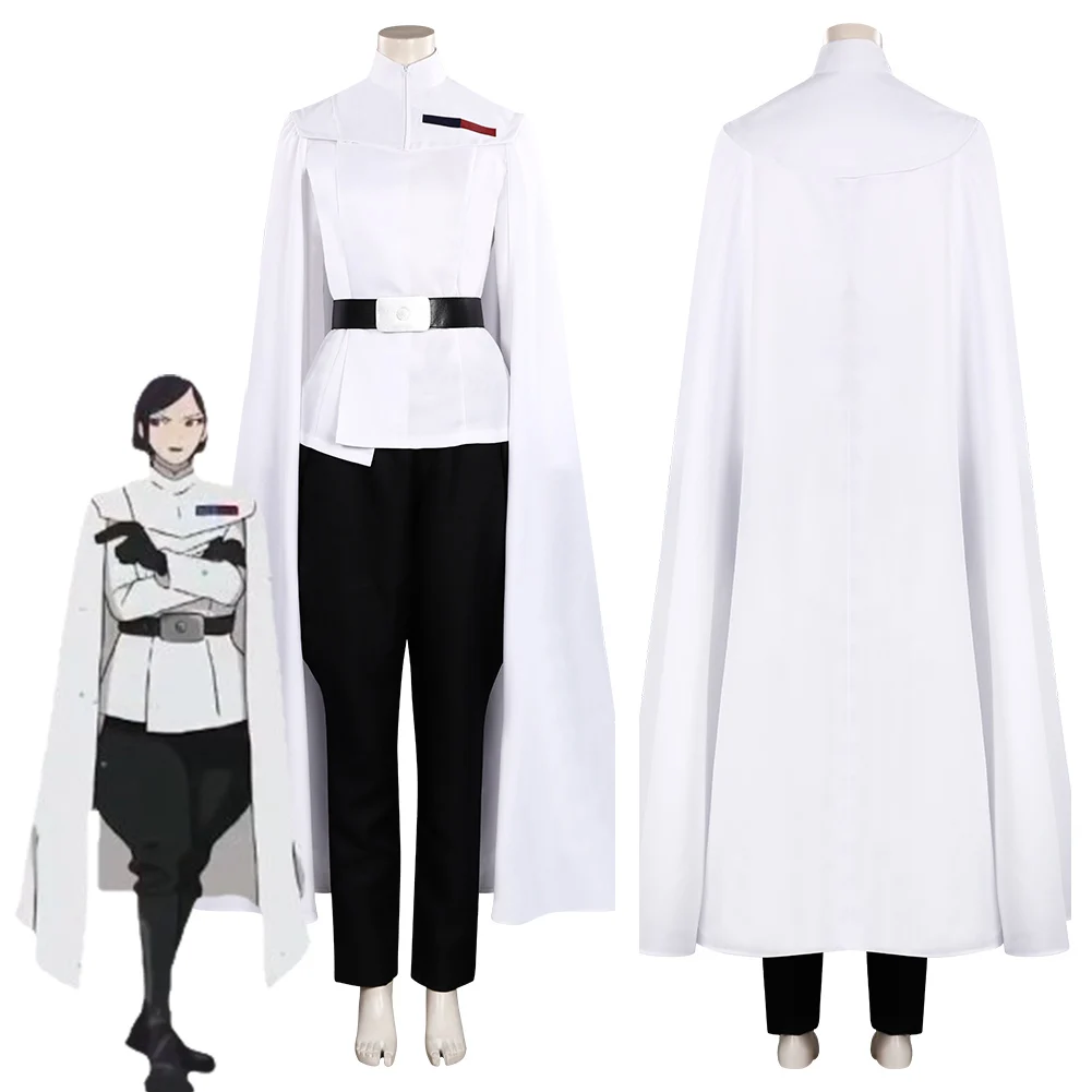 

Wars: Visions-- Jedi Knight Cosplay Costume Women White Uniform Outfits Halloween Carnival Suit