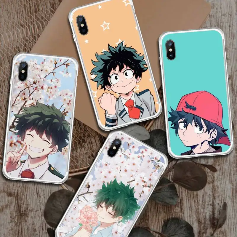 

My Hero Academia deku bakugou Boku Phone Case Transparent for iPhone 6 7 8 11 12 s mini pro X XS XR MAX Plus