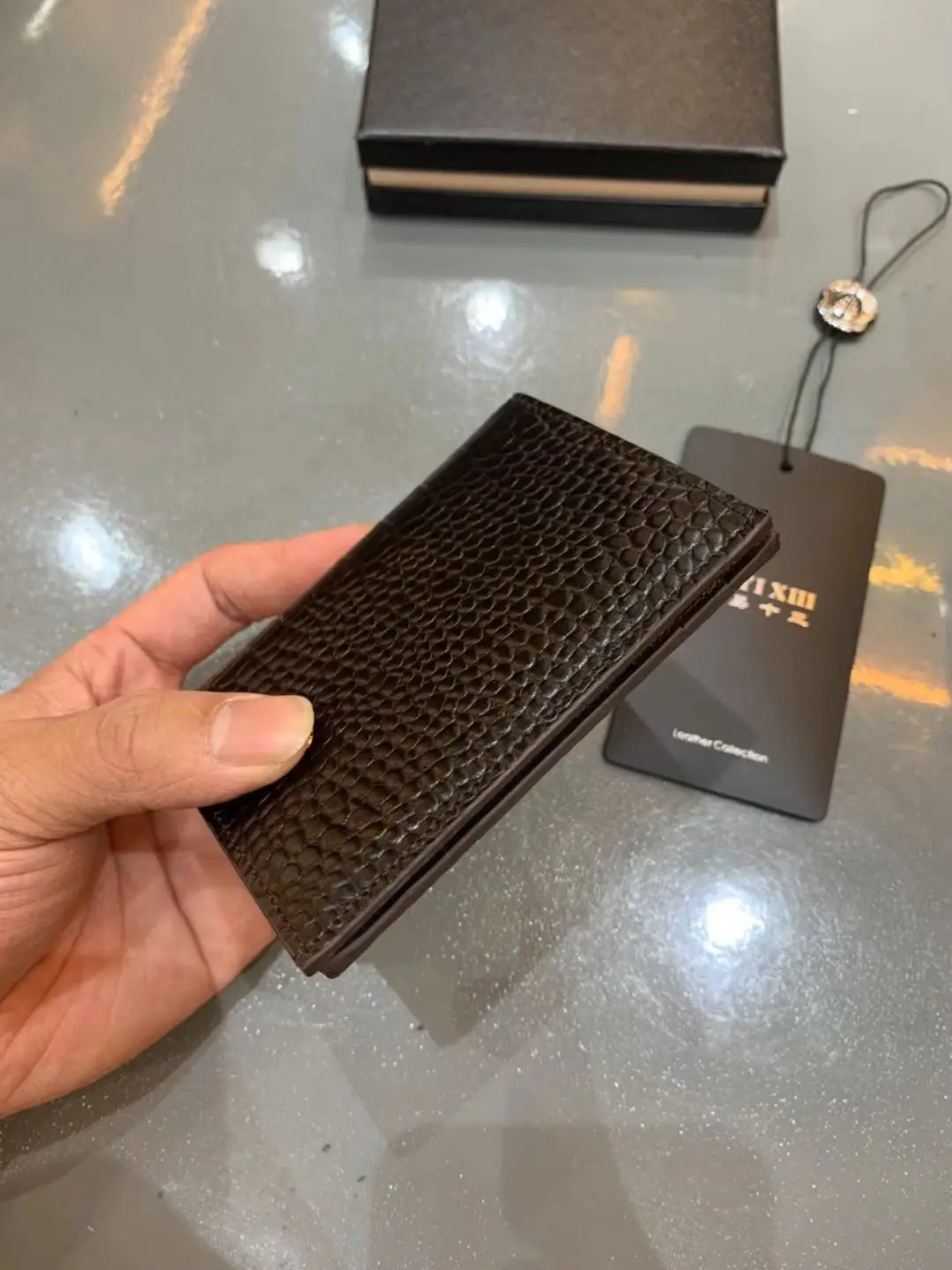

Luxury brand men's leather small card bag classic series multi-card position fashion casual light leather business card bag