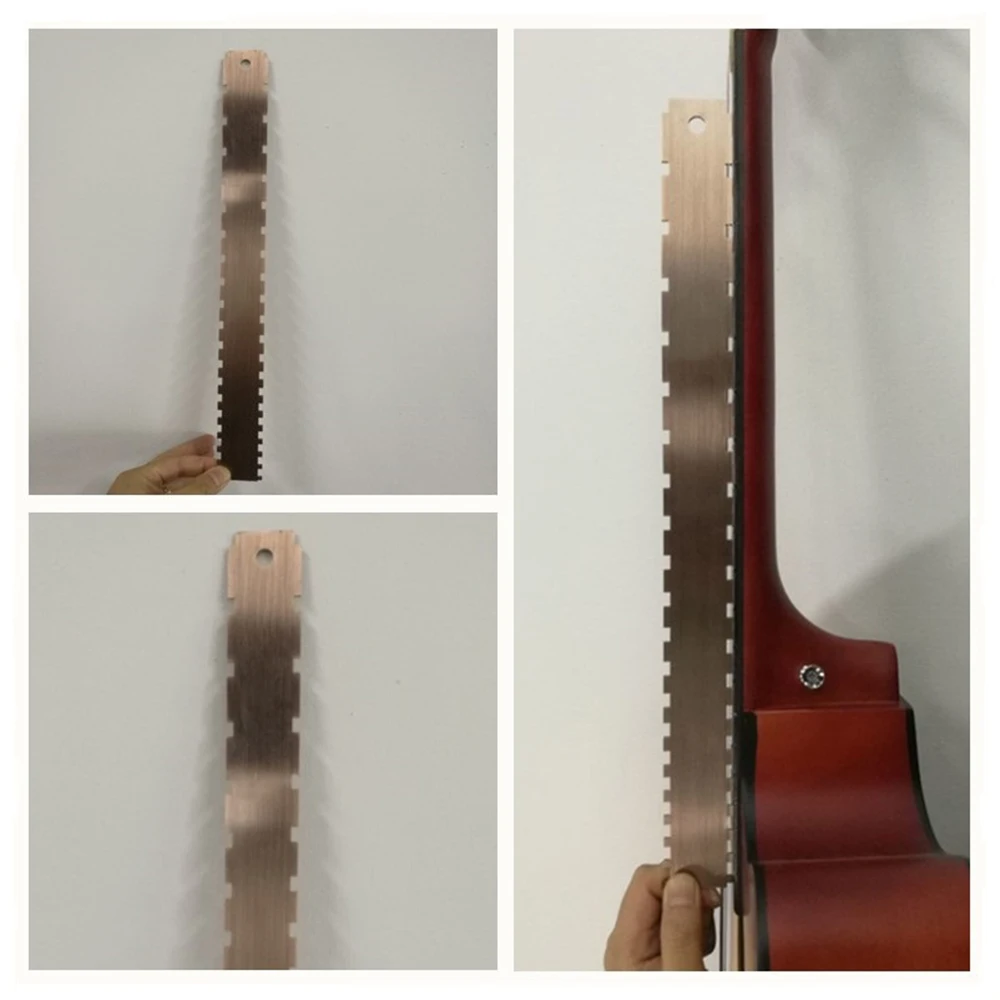 

Guitar Neck Notched Ruler Stainless Steel Guitar Neck Notched Straight Edge Luthiers Tool
