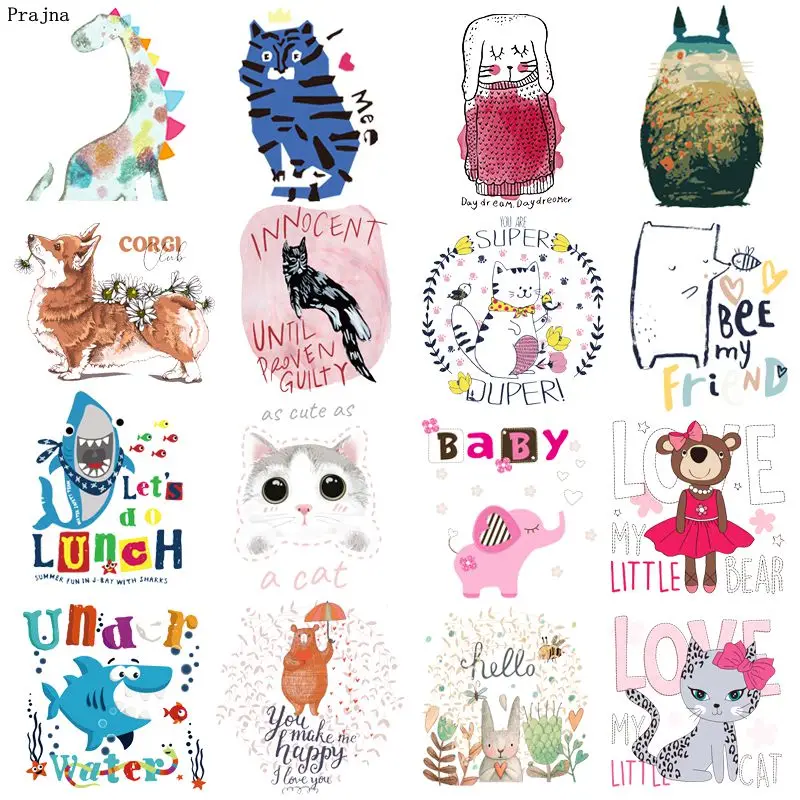 Виниловые наклейки Prajna для детской одежды сделай сам с рисунком загадочного