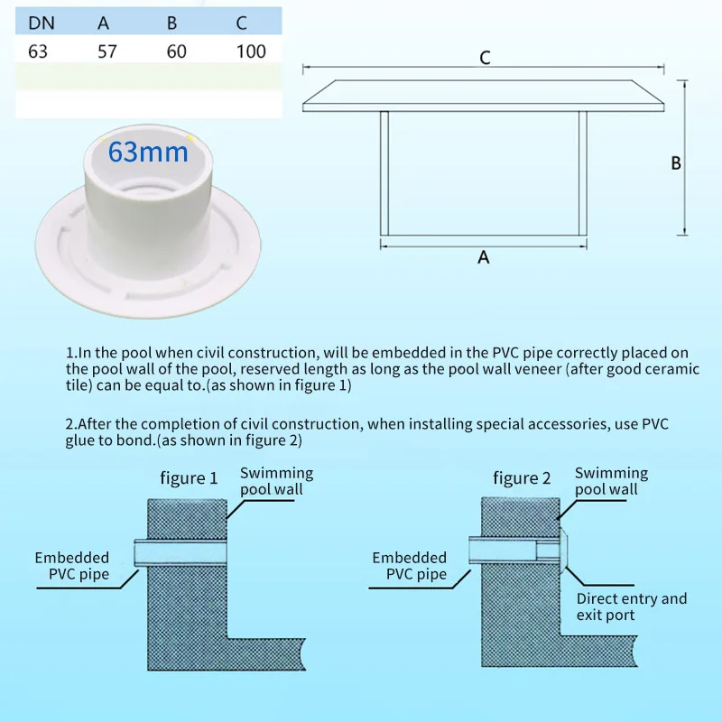 Универсальный сменный фитинг для спа насадка бассейна обратный соединитель