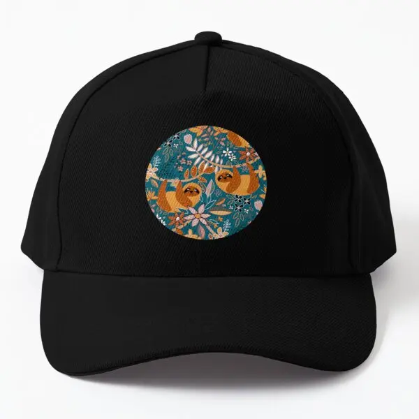 

Happy Boho Sloth Floral Baseball Cap Hat Hip Hop Bonnet Solid Color Casquette Sun Spring Printed Summer Mens Outdoor Women