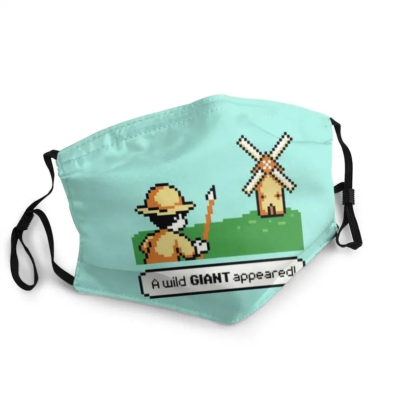 

Mon Don Quixote Windmill Reusable Unisex Adult Face Mask Knight Anti Haze Dust Protection Cover Respirator Mouth Muffle