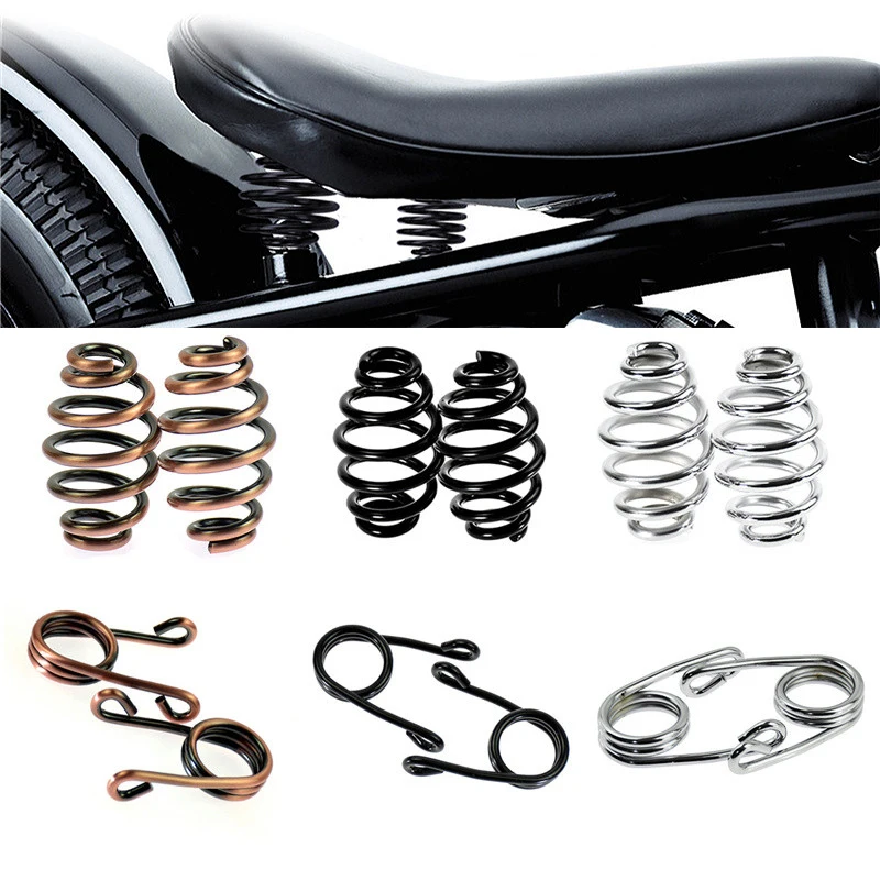 

Motorcycle Accessories For Harley Bobber Chopper Motorcycle Solo Seat Mount Kit Seat Springs Barrel Coiled Black /Copper /Silver