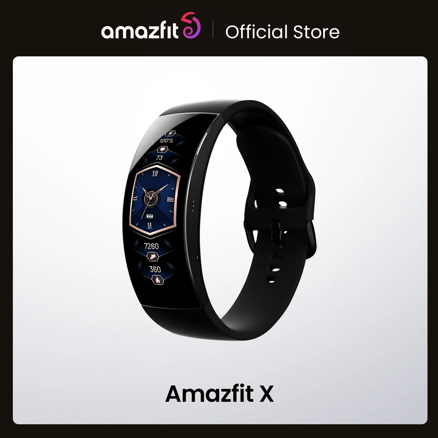 Amazfit X Smartwatch النسخة العالمية منحني شاشة التيتانيوم الجسم النوم رصد 5ATM مقاومة للماء وسائط رياضية متعددة