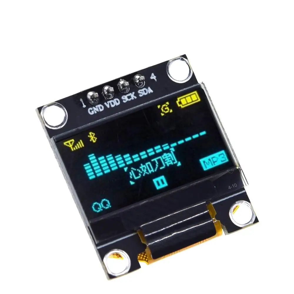 0,96 дюймовый OLED 4PIN 7PIN IIC Серийный белый дисплей модуль 128X64 IEC SSD1306 12864 плата с ЖК-экраном для Arduino - Цвет: 0.96 4PIN YellowBlue