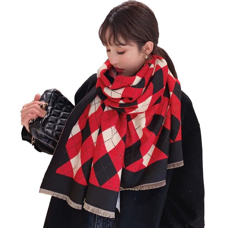 

Qiu dong joker big han edition and warm students long thorn wool scarf shawl 2020 female winter 3213