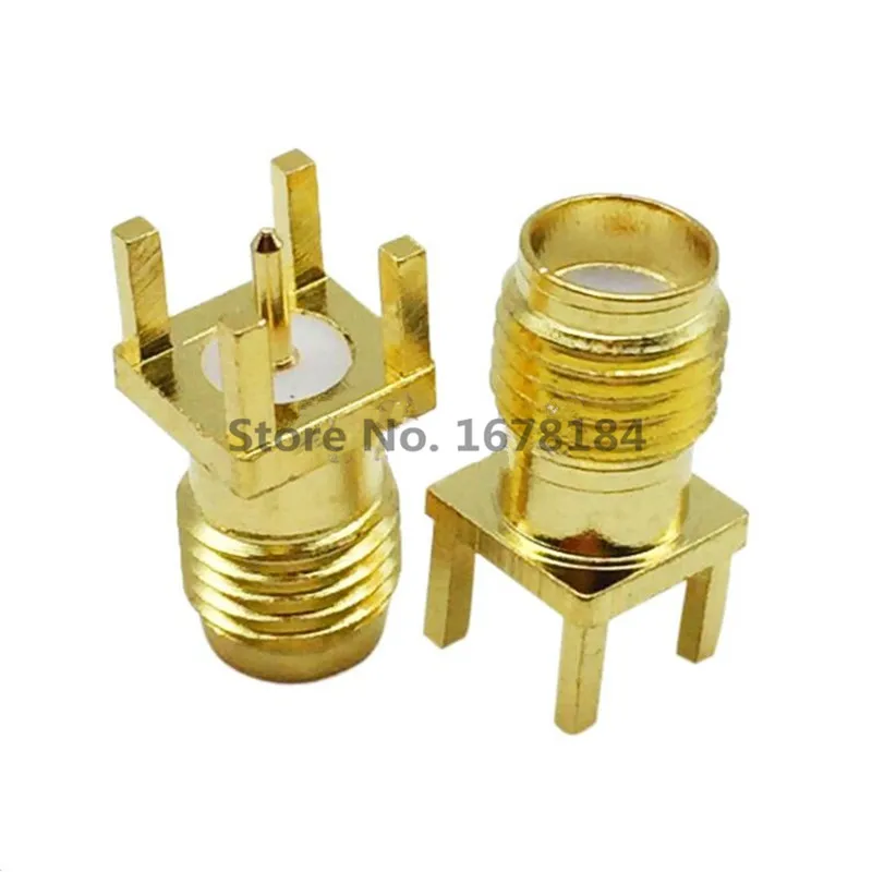 100 шт. SMA гнездо через отверстие штекер 180 градусов (SMA-KE) печатного монтажа разъем RF