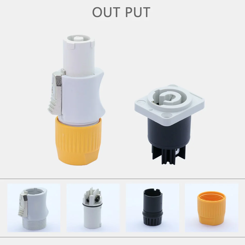 2 предмета/1 комплект Водонепроницаемый соединитель Powercon 3 штыря NAC3FCA 20A кабель