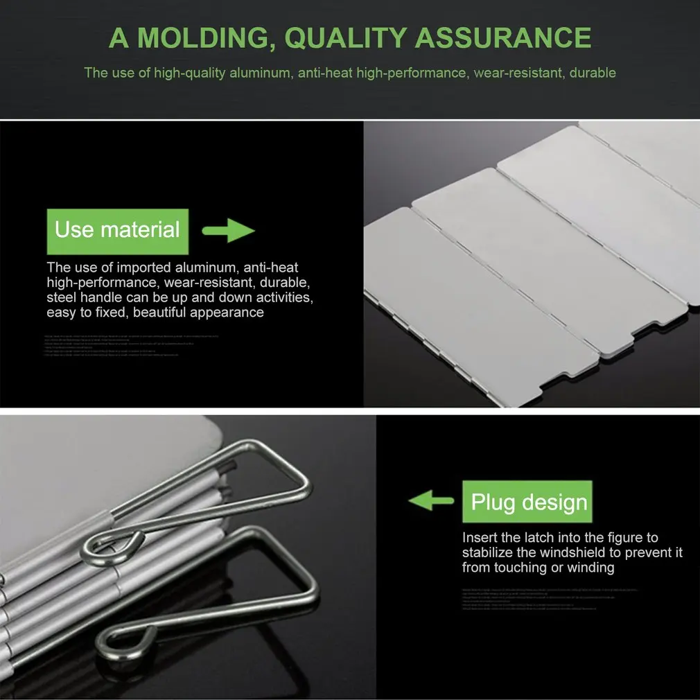 Увеличенный портативный складываемый алюминиевый сплав ветровое стекло для