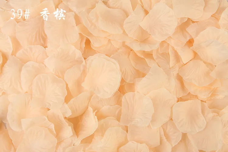 39 BacklakeGirl Новинка 1000 штук 5*5 см романтические шелковые лепестки роз для романтические украшения для свадьбы искусственные лепестки роз Свадебные - Цвет: 39