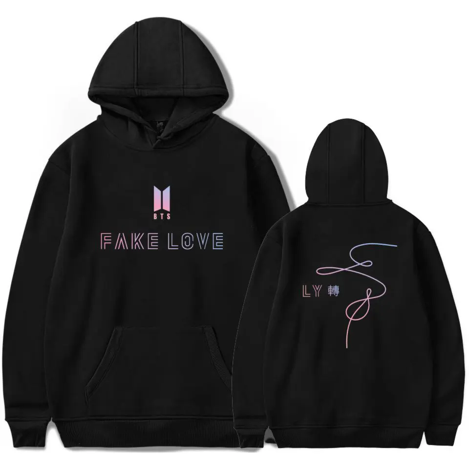 2018 любовь себя Tear Kpop поддельные модные женские весенние толстовки с принтом