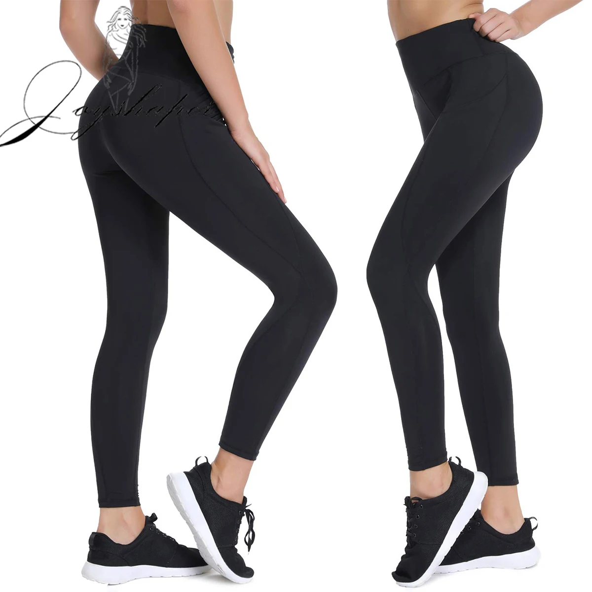 Joyshaper повседневные леггинсы для бега фитнеса с карманами пуш-ап высокой талией