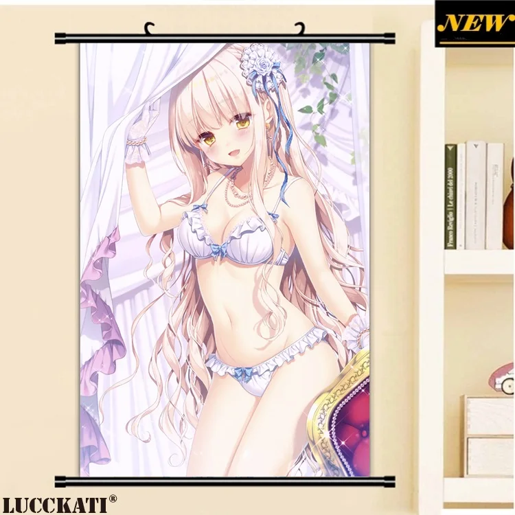 40X60 см Dengeki Moeoh бикини купальник бюстгальтер попка сексуальный лоли каплей мультфильм аниме Настенная картина плакат прокрутки холст живопись