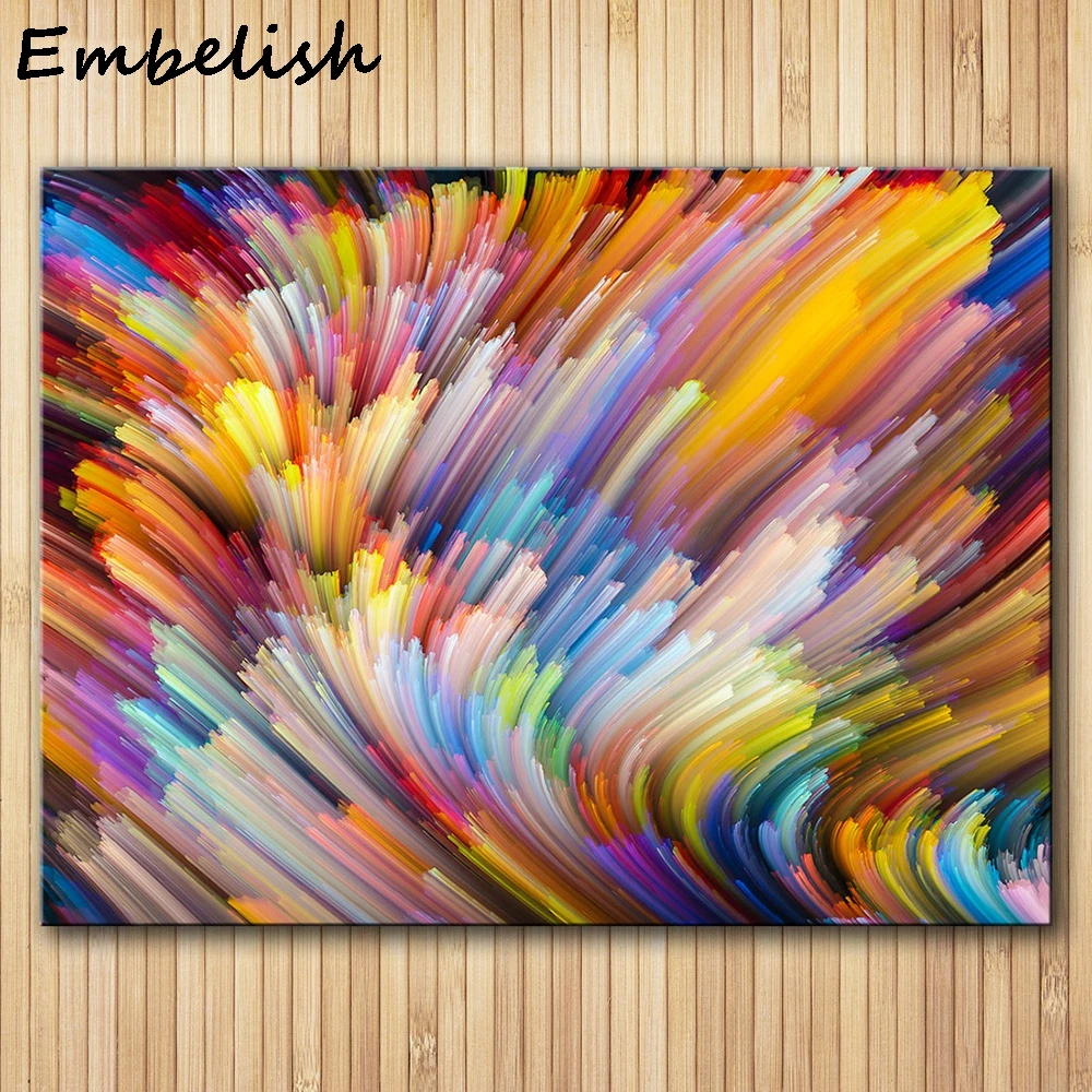 

Modern Home Decor HD Print Canvas Oil Paintings Colored lines Abstract Wall Art Posters Living Room Framed Pictures