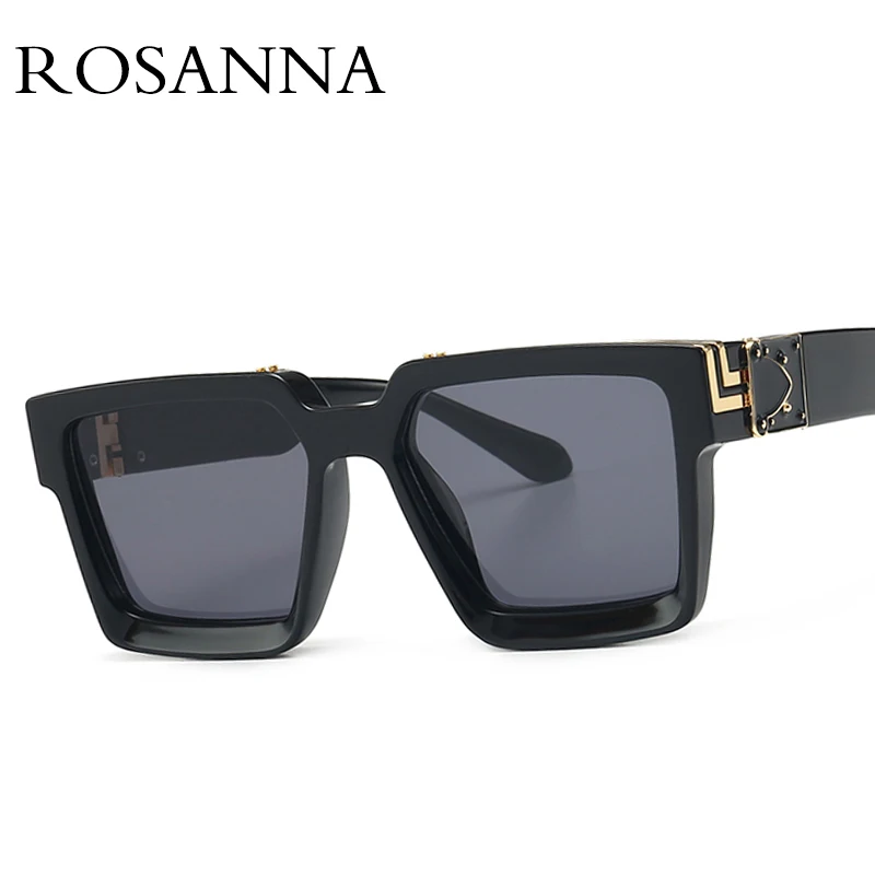 Женские и мужские прямоугольные солнцезащитные очки винтажные брендовые