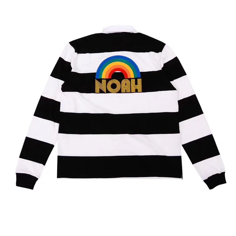 Футболка Мужская/Женская свободного покроя в полоску с длинным рукавом|Поло| |