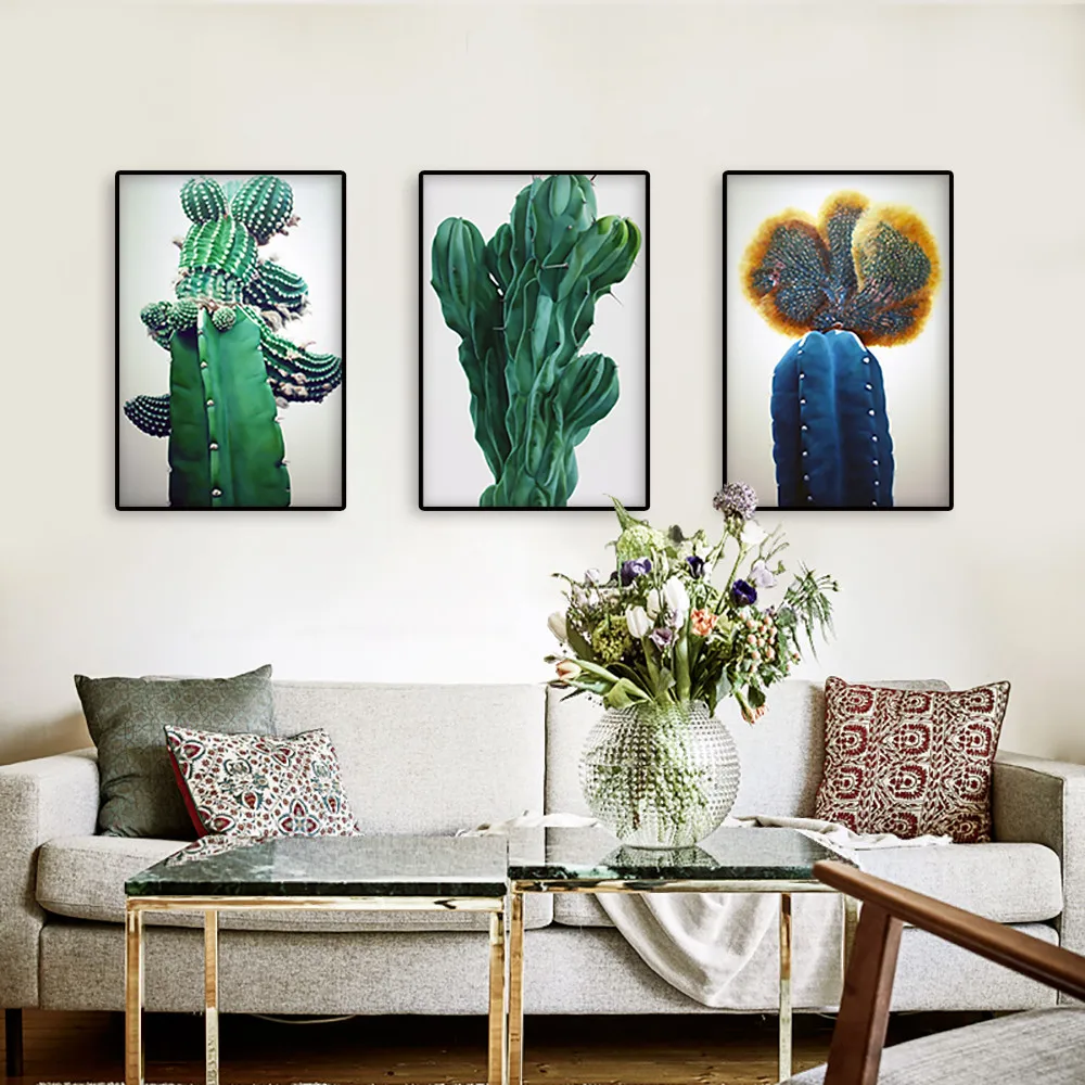 

Художественная Картина на холсте С КАКТУСОМ, скандинавские плакаты и принты, настенные картины для гостиной, без рамки