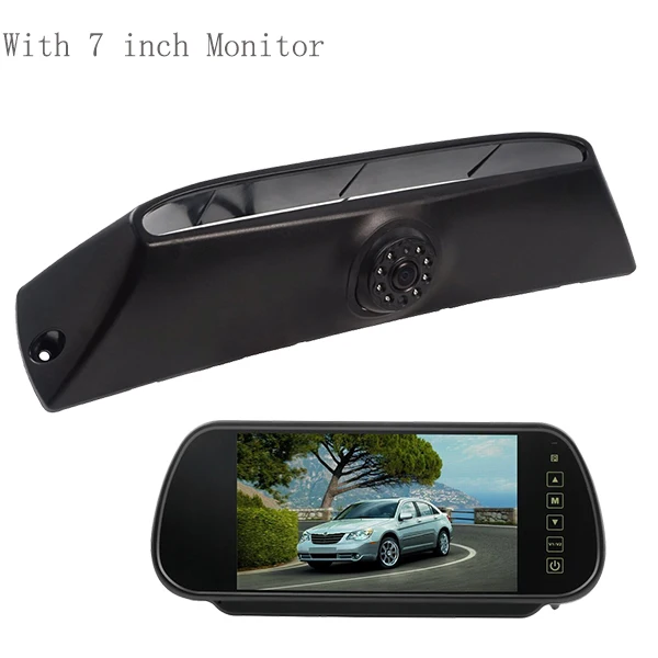 7 inch kit Автомобильный тормозной светильник, камера для IVECO, дневной тормозной светильник, камера заднего вида, камера заднего вида 5 ''7'', зеркало заднего вида, монитор - Название цвета: 7 inch kit