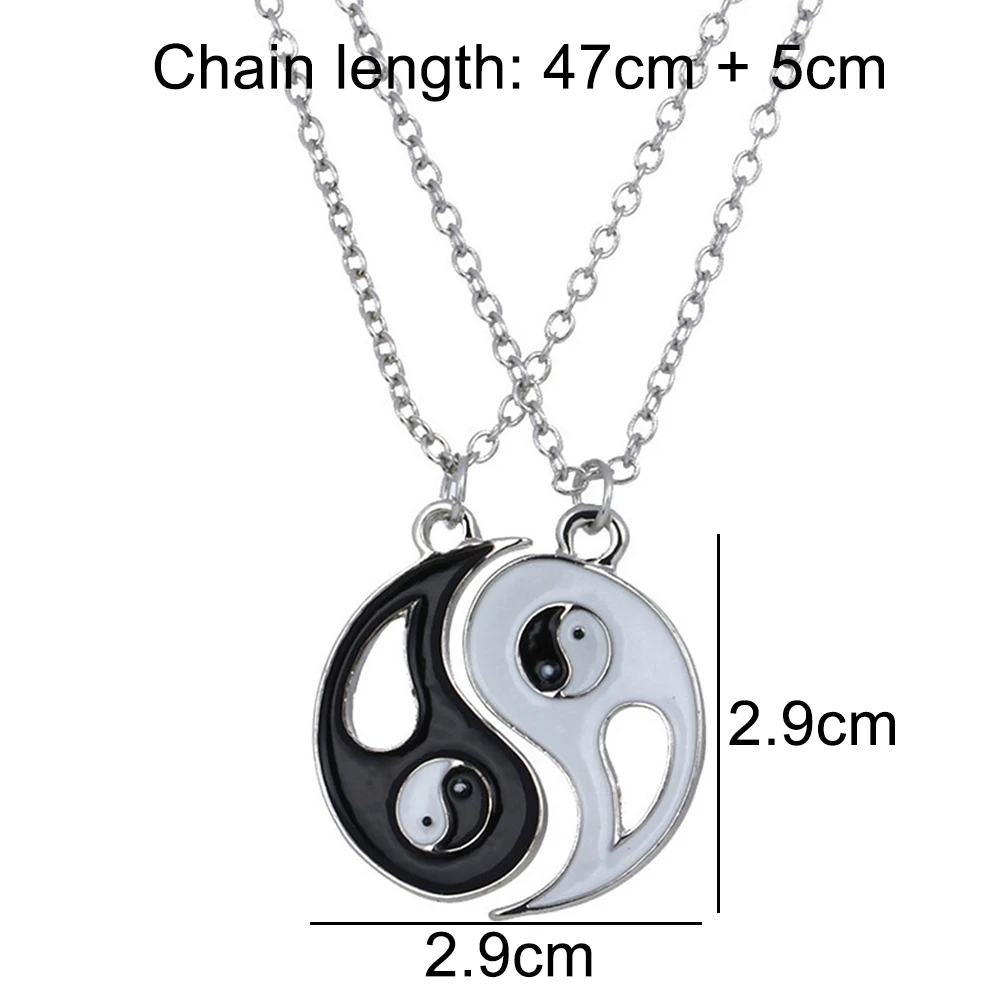 2Pcs/Set Unisex Taiji Bagua Pendant Matching Necklaces Adjustable Jewelry Gift | Украшения и аксессуары