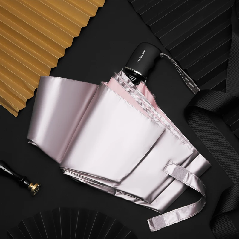 Складной плоский Зонт от дождя женский Автоматический зонтик с защитой УФ