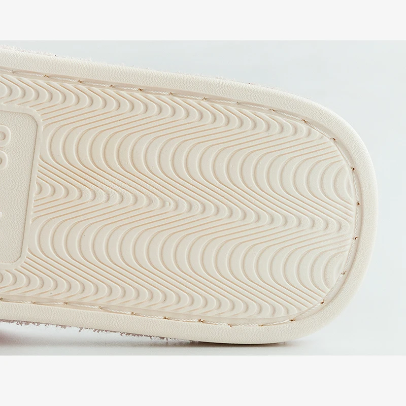 POSEE/милые льняные домашние тапочки с бантиком-бабочкой Зимние на мягкой подошве