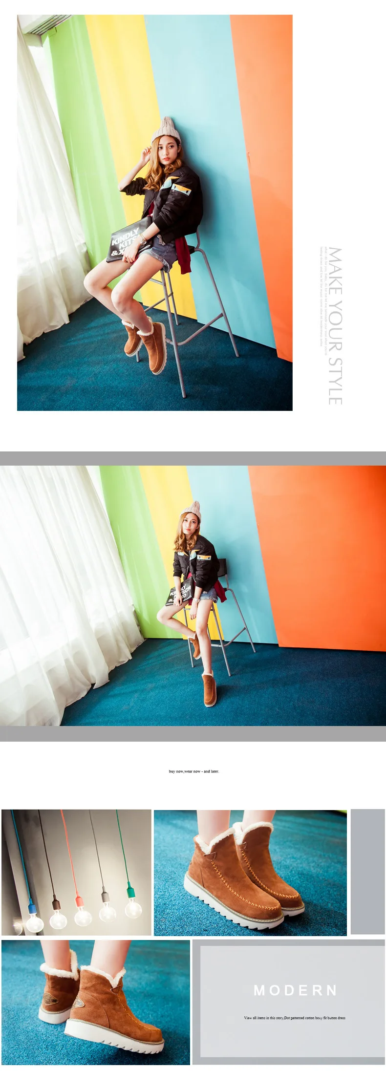Домашние теплые женские ботильоны; зимние Нескользящие ботинки на платформе; хлопковая обувь; Повседневная и удобная прогулочная обувь; большие размеры
