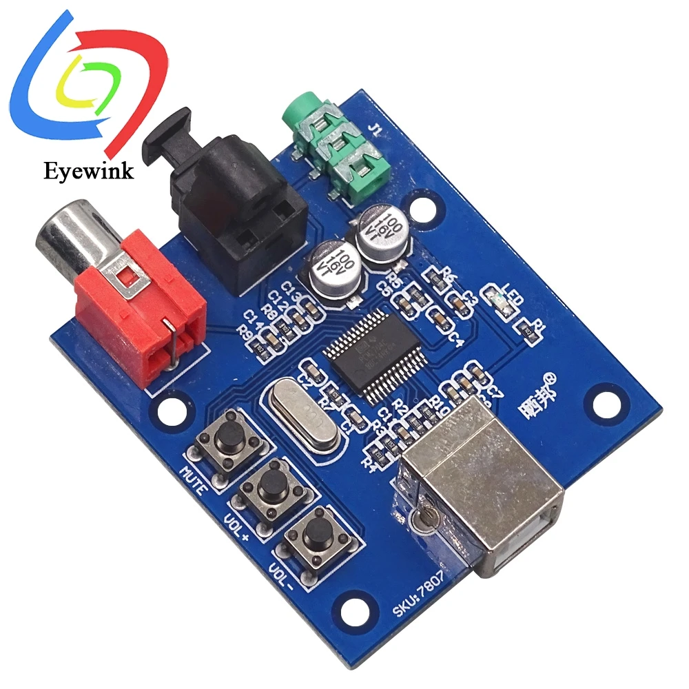 PCM2704 USB DAC для S/PDIF звуковой карты декодер плата 3 5 мм аналоговый выход F/PC |