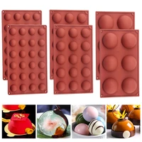 6 15 24 holes ball chocolate mold set slicone molds for baking pastry forms baking tools accessories dessert bombs hemisphere