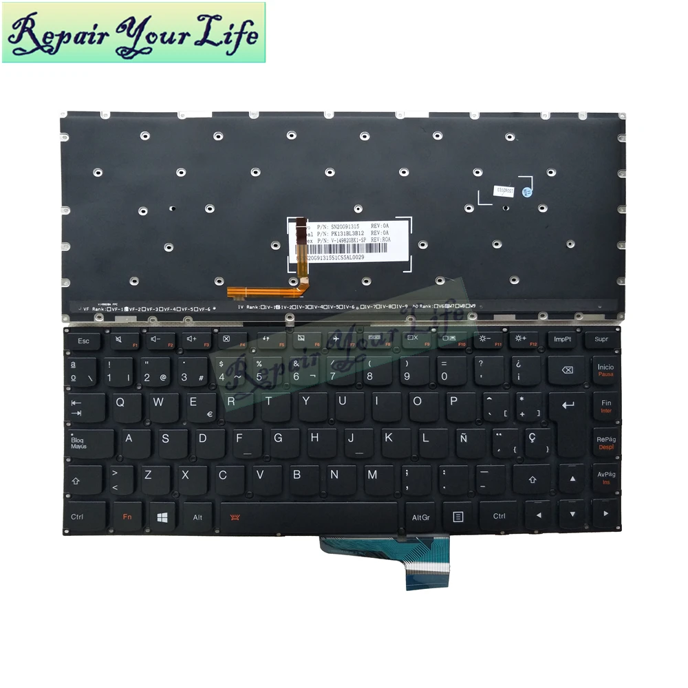 Клавиатура для ноутбука SP Испанский lenovo YOGA 213 500s-13isk 700-14ISK SN20G91315 PK131BL3B12 Подсветка