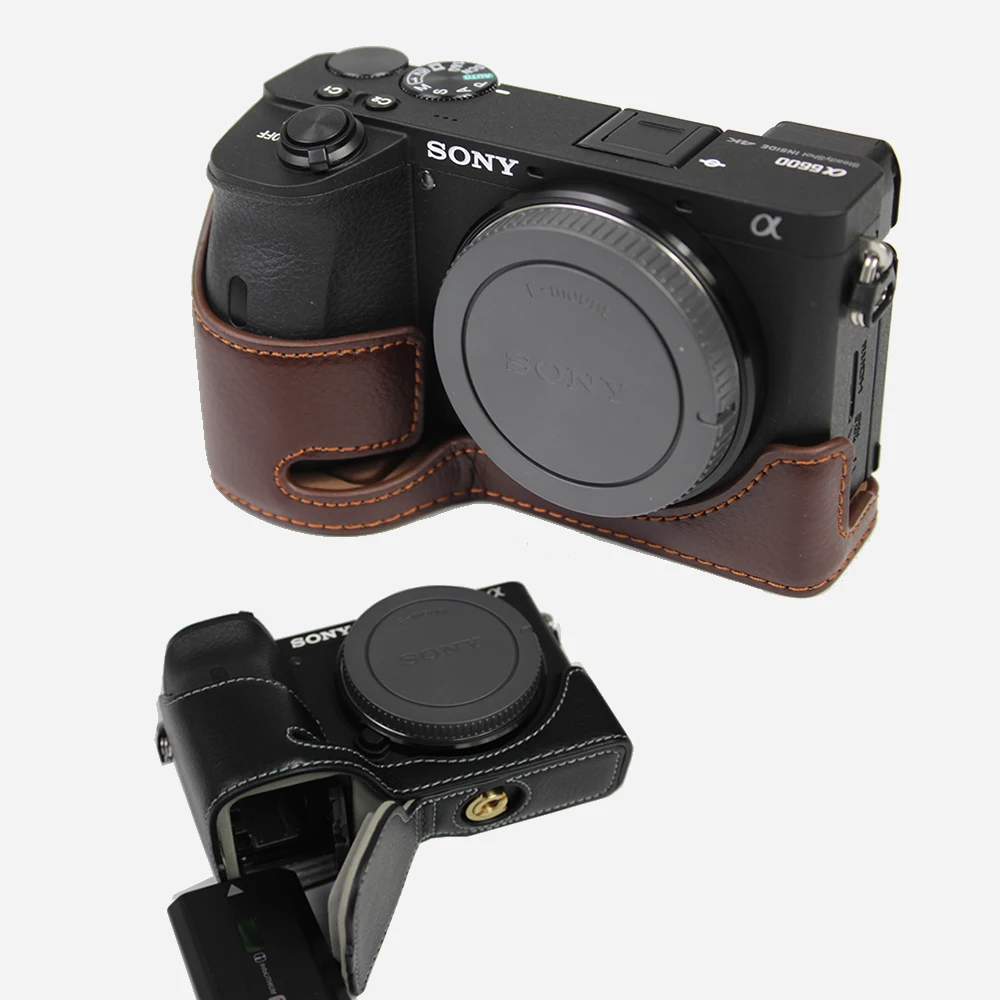 Чехол из натуральной кожи для камеры SONY ILCE-6600 A6600 защитный чехол с отверстием
