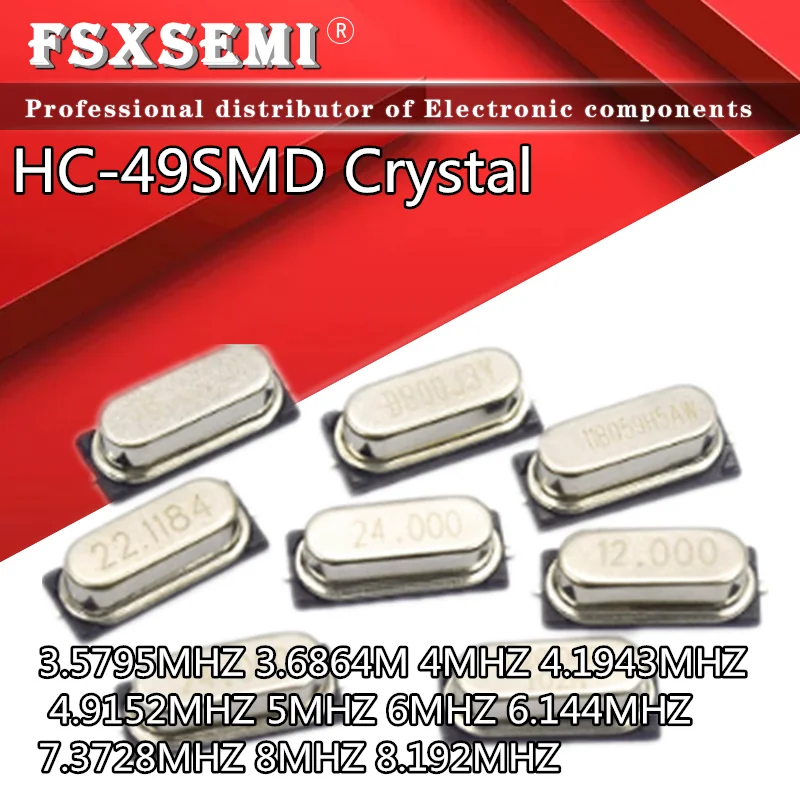 10 шт. HC 49SMD кварцевый кристалл блок 49S 3 5795 МГц 6864 м 4 1943 9152 5 6 144 7 3728 8 192|Интегральные