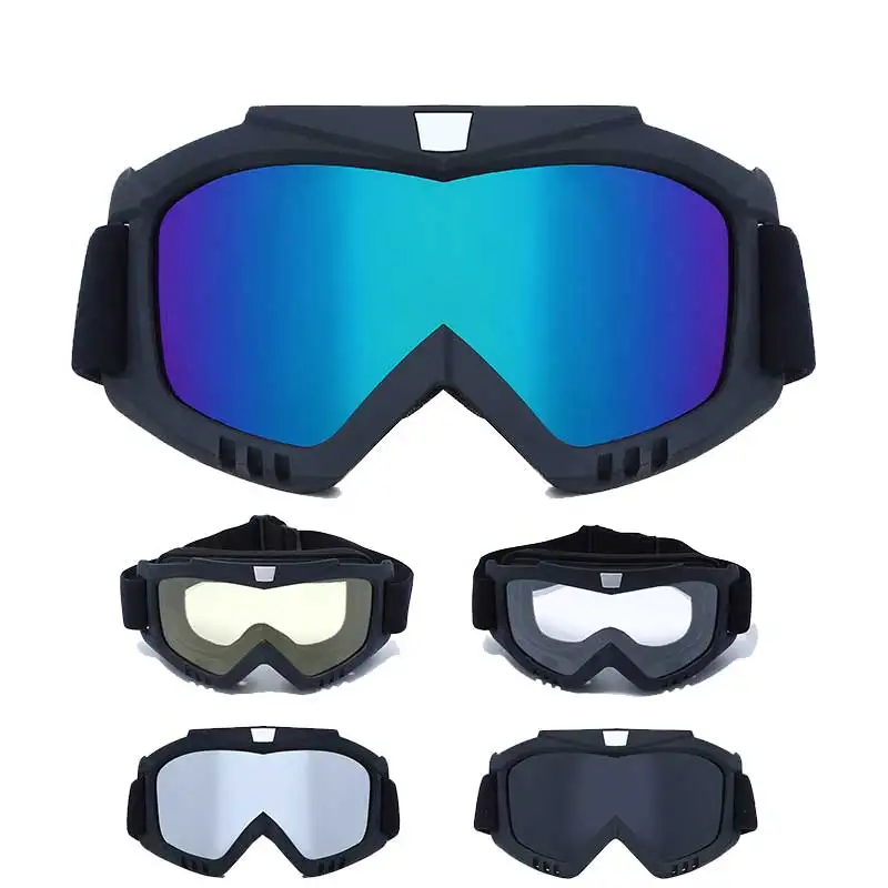 ROBESBON TUP черная оправа мотоциклетные лыжные очки однослойные ПК цилиндрические